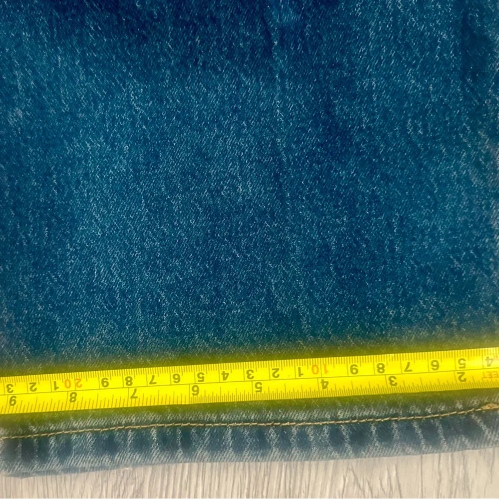 Y2K High Rise Wide Leg Distressed Baggy Blue‎ Jeans 4/27R Boho 90s Grunge Denim